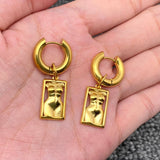 Stainless Steel Body Silhouette Huggy Earrings