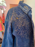 80’s Embellished Denim Shacket - 3X