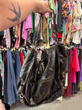 Y2K Leather Bag with O-Rings