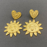 Stainless Steel Celestial Statement Earrings