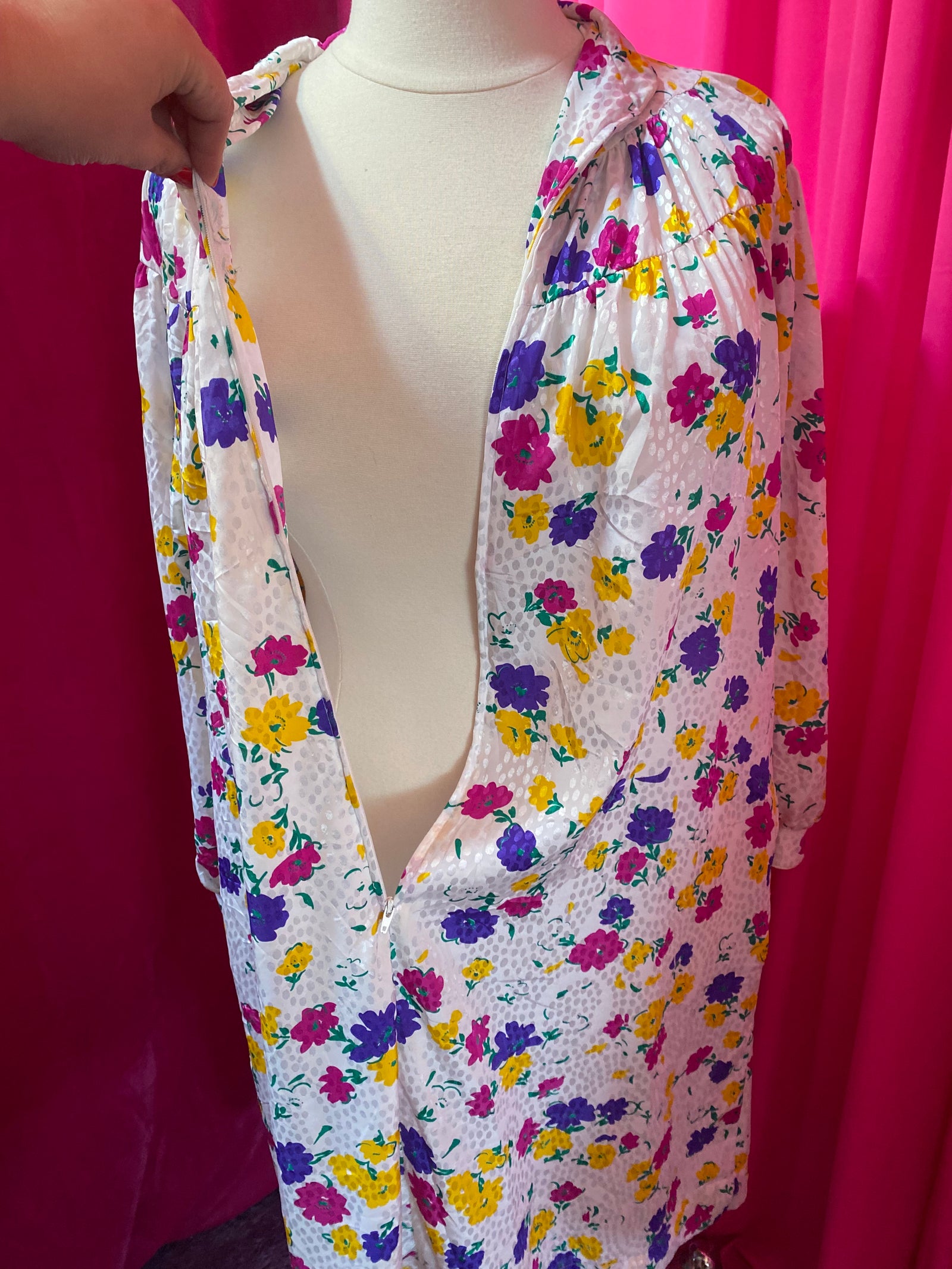 1980’s Vibrant Floral Dress - L - 3X