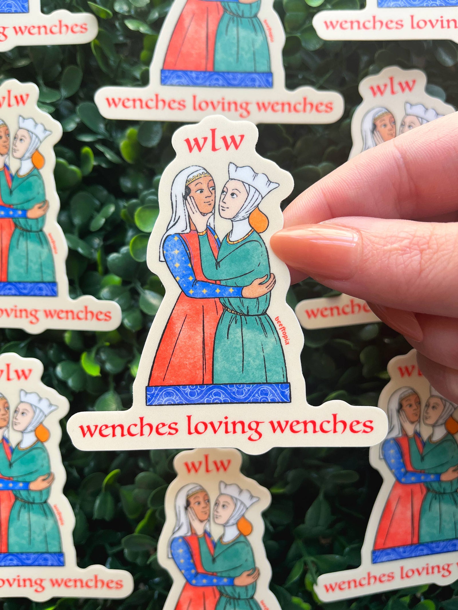 WLW Wenches Loving Wenches Medieval Waterproof Vinyl Sticker