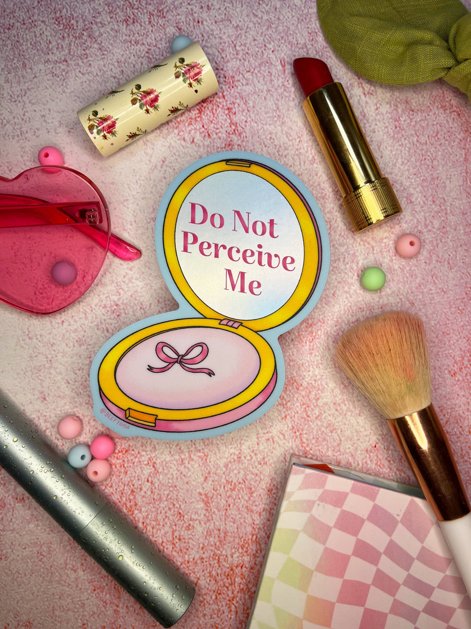 Do Not Perceive Me | Large Metallic Waterproof Vinyl Sticker