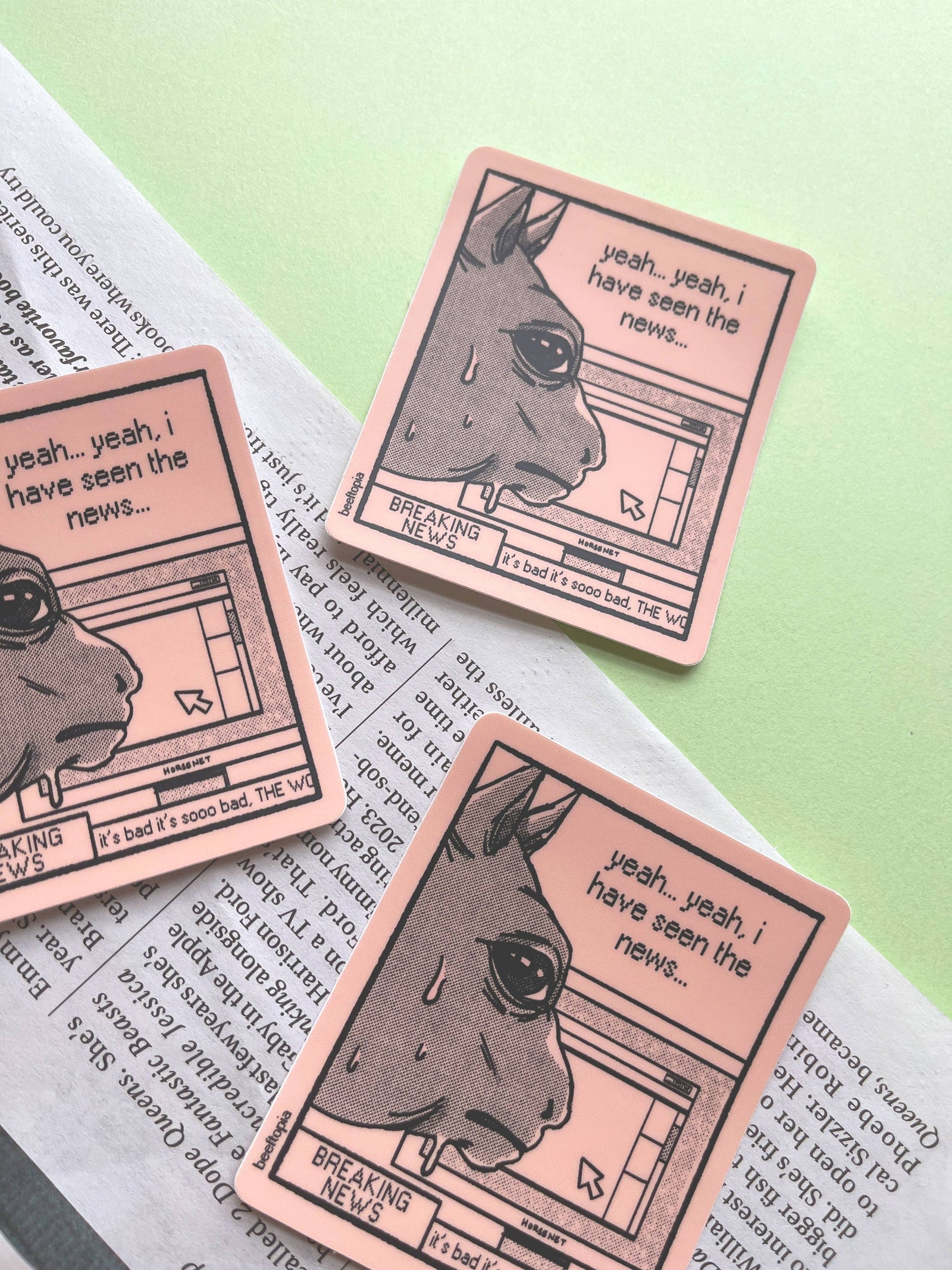Bad News Horse Waterproof Vinyl Sticker