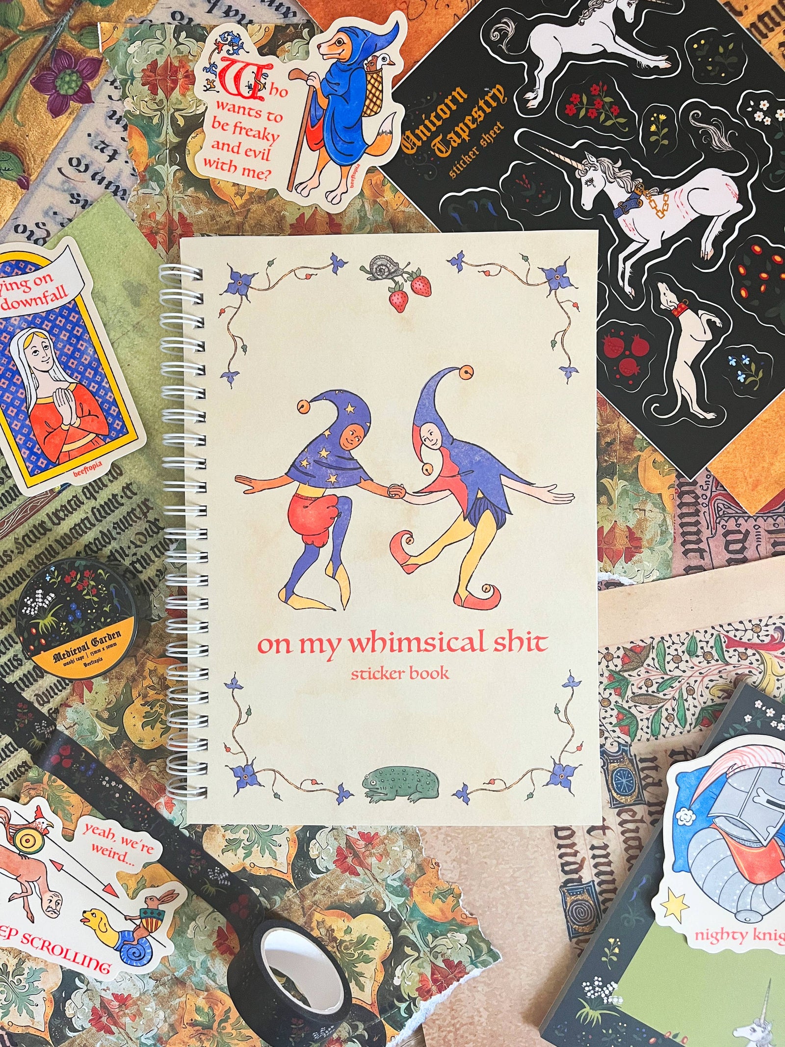 On My Whimsical Sh*t Reusable Sticker Book