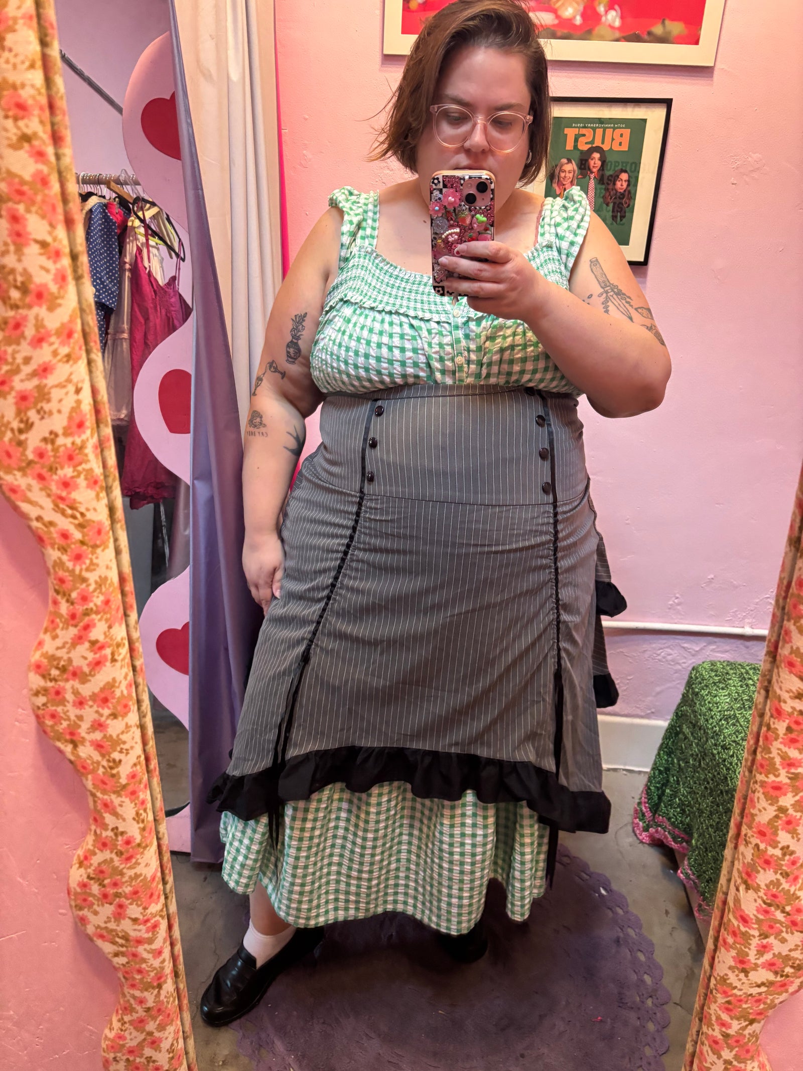 Retro Victorian Skirt - Fits like a 22, 3X