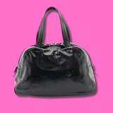 YSL Patent Leather Bowler Bag with Bow Detail - Final Sale