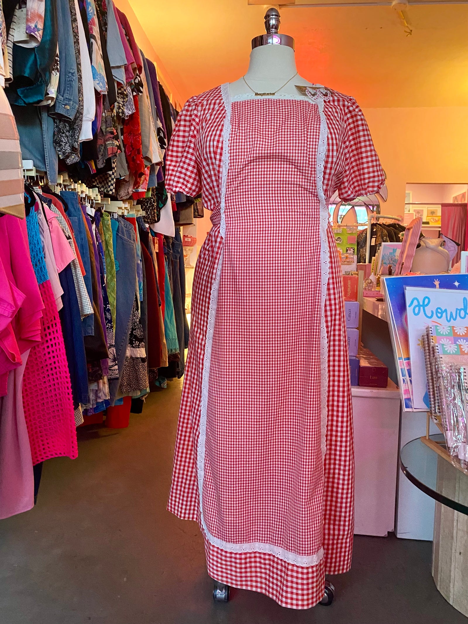 Handmade 1970's Gingham Maxi - 2X