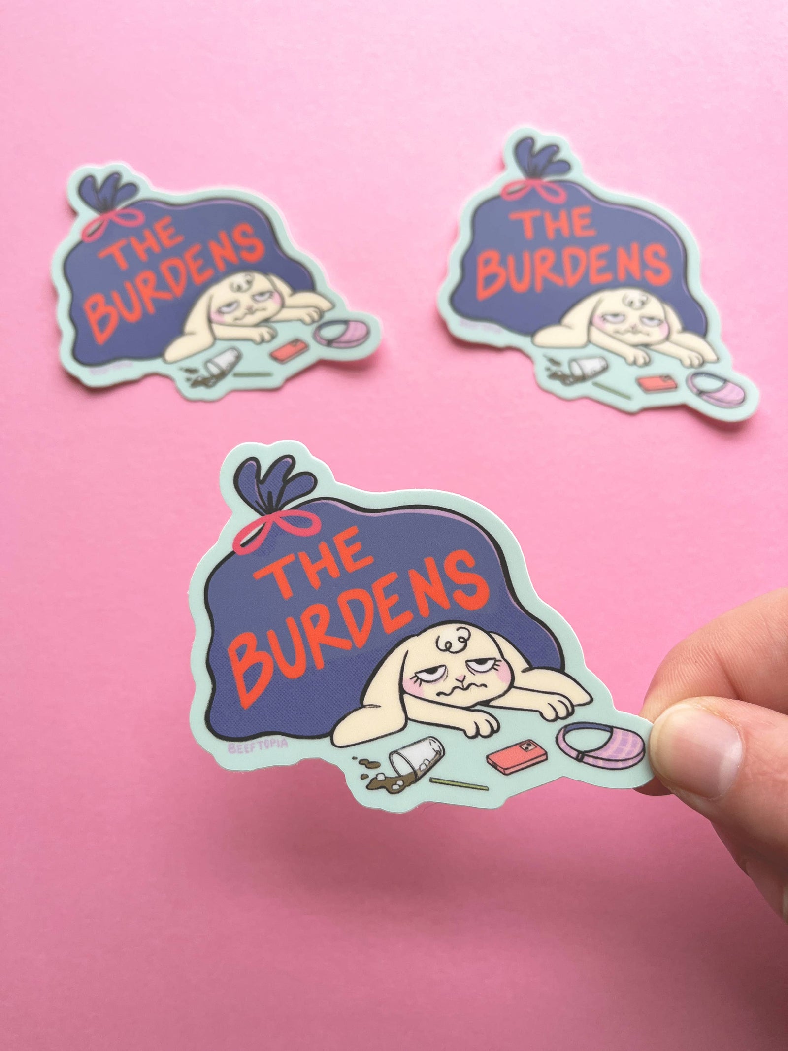 The Burdens Bunny Waterproof Vinyl Sticker