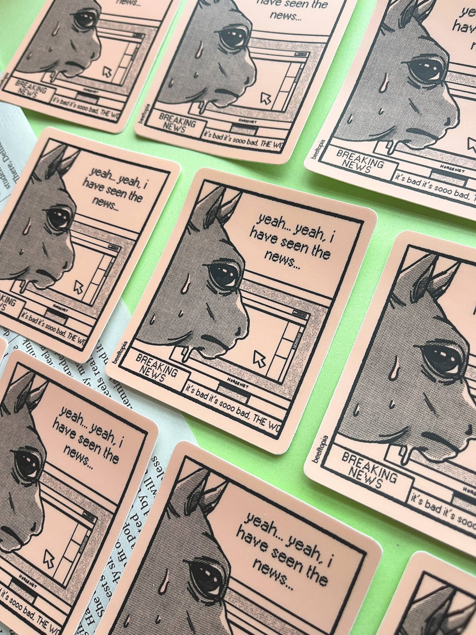 Bad News Horse Waterproof Vinyl Sticker