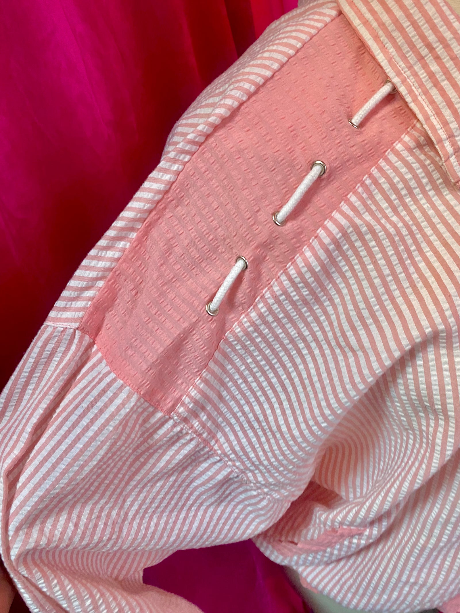 Pink Seersucker Spring Jacket