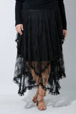 EMBELLISHED LACE HEM SKIRT