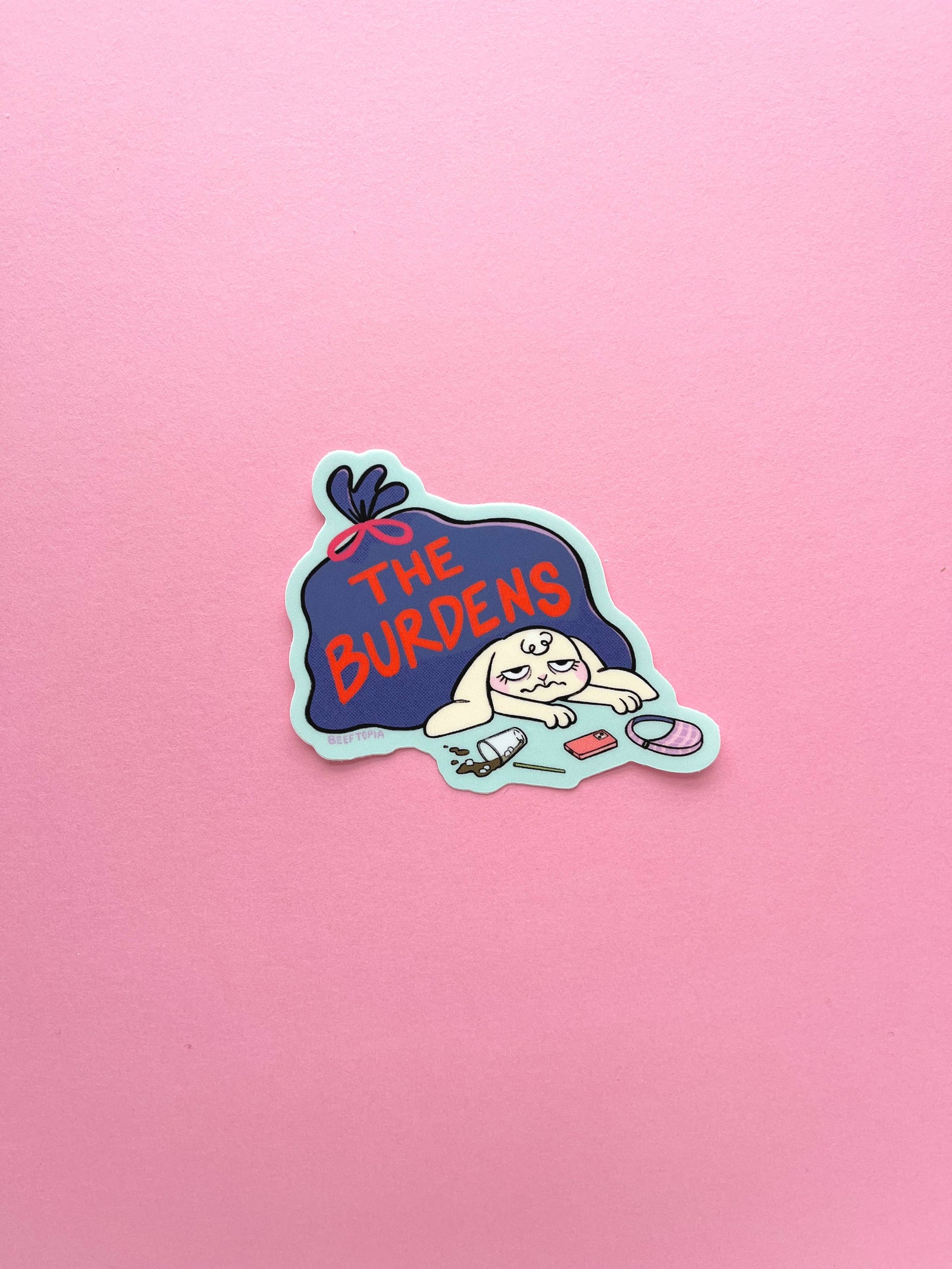 The Burdens Bunny Waterproof Vinyl Sticker