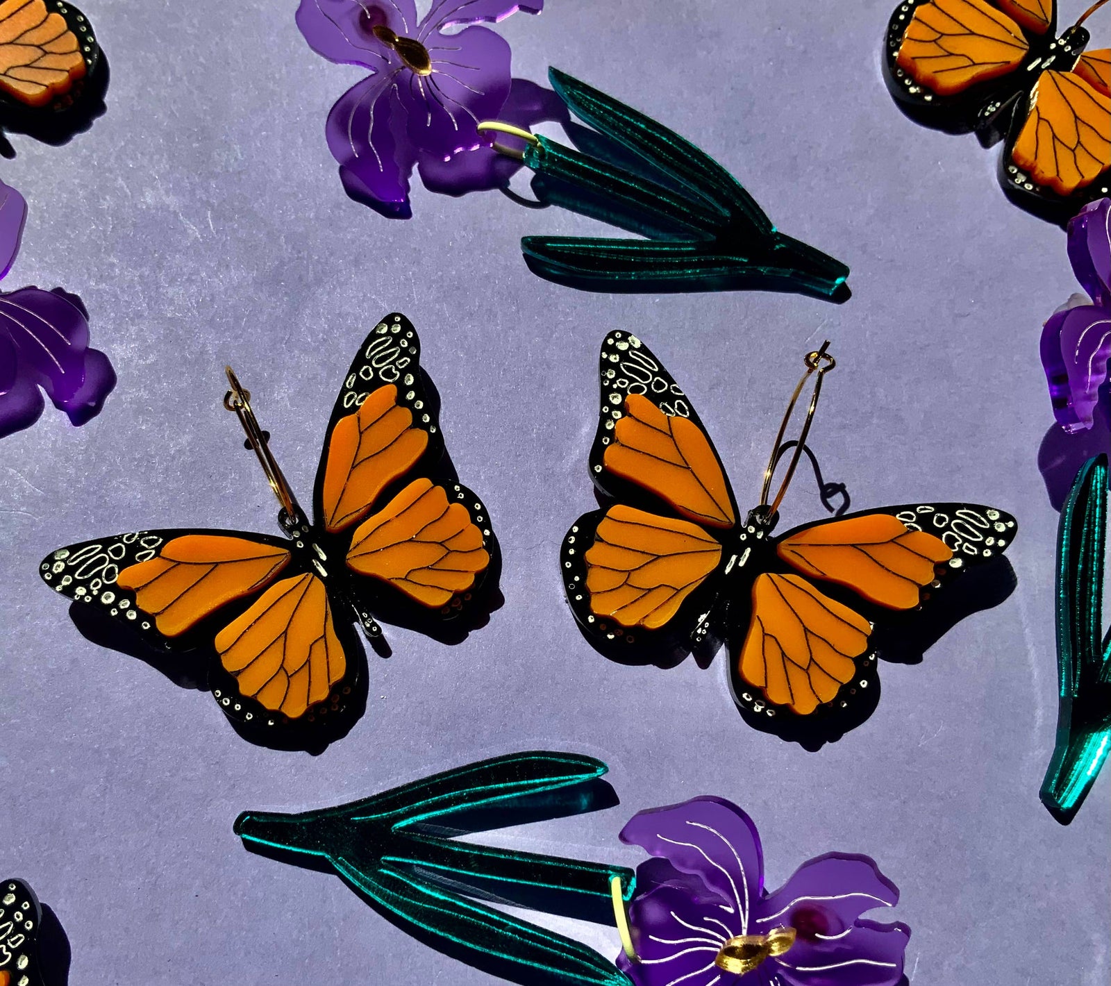Monarch Butterfly Hoops