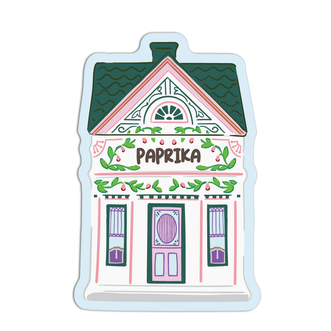 Paprika Spice Jar House Textured Sticker