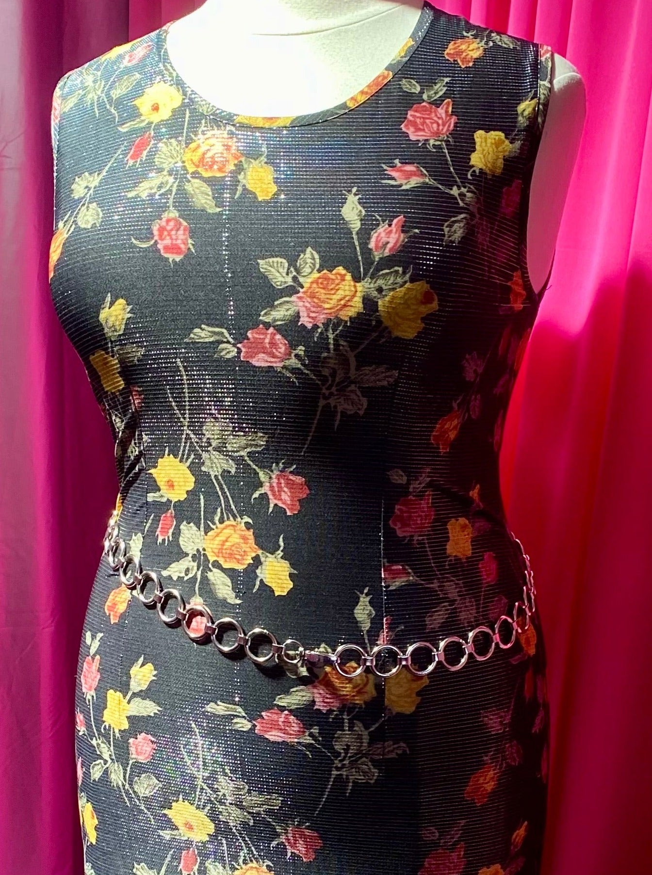 Chrome Floral Maxi Dress - 1X