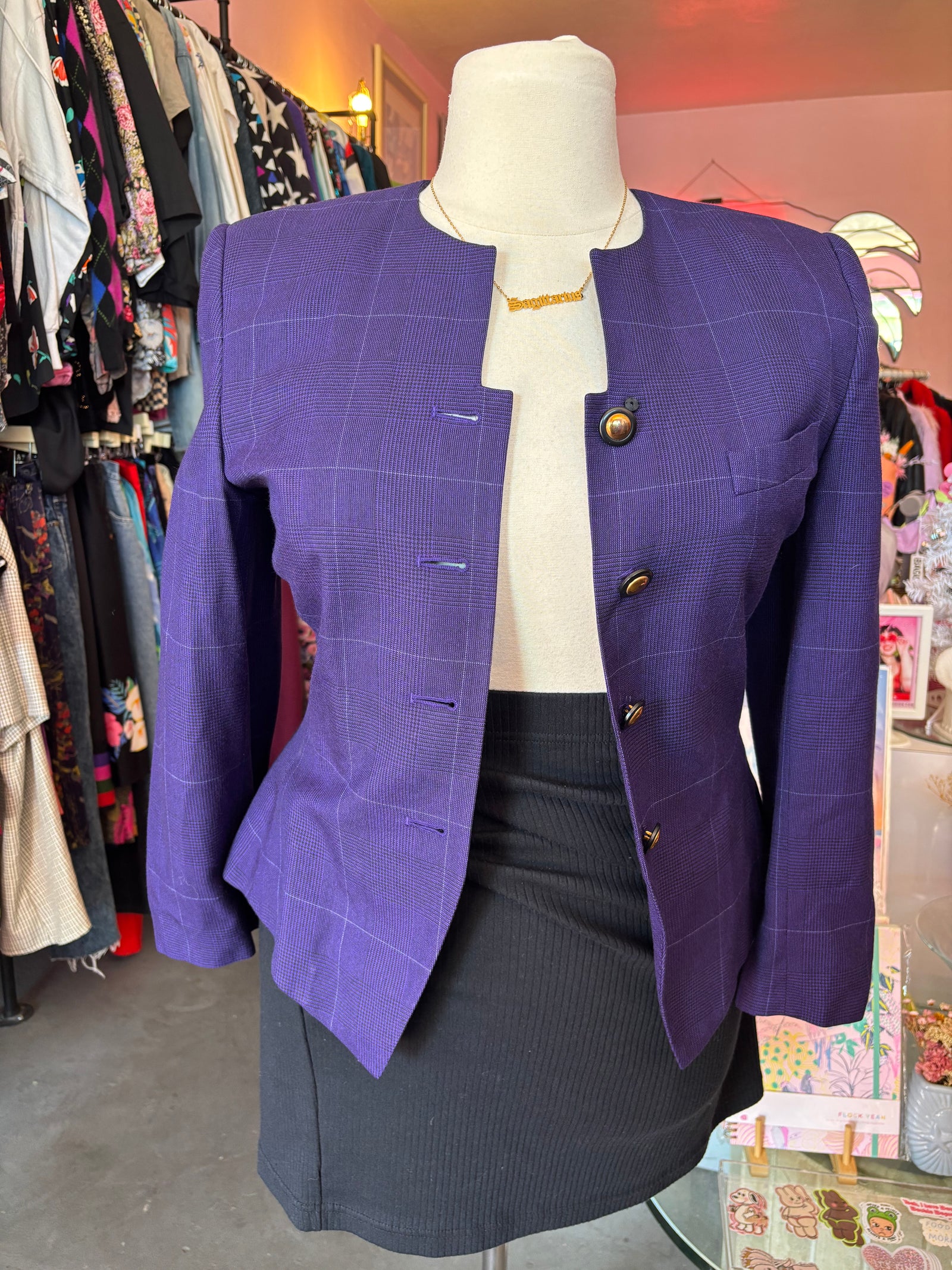 Purple 80's Blazer - 14/16