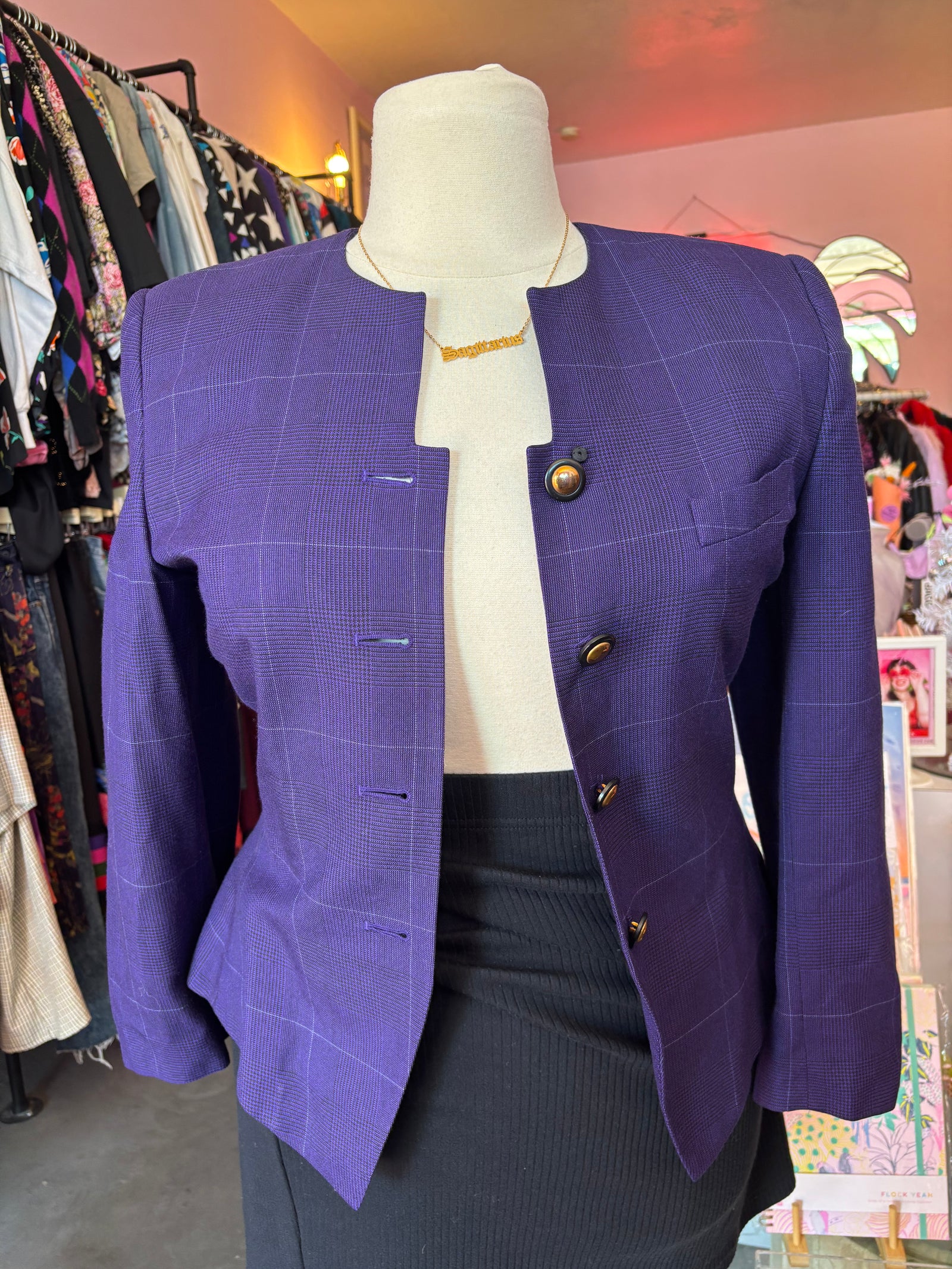 Purple 80's Blazer - 14/16