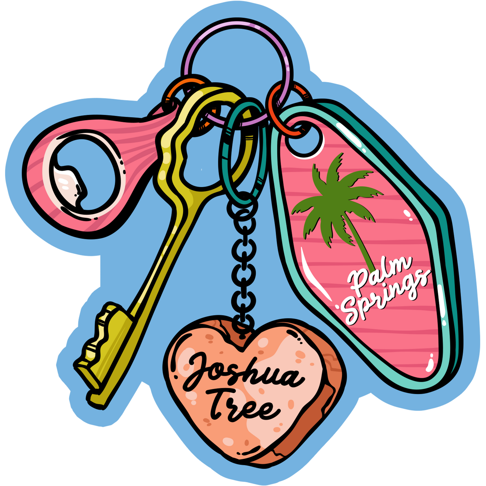 Palm Springs Vinyl Waterproof Sticker