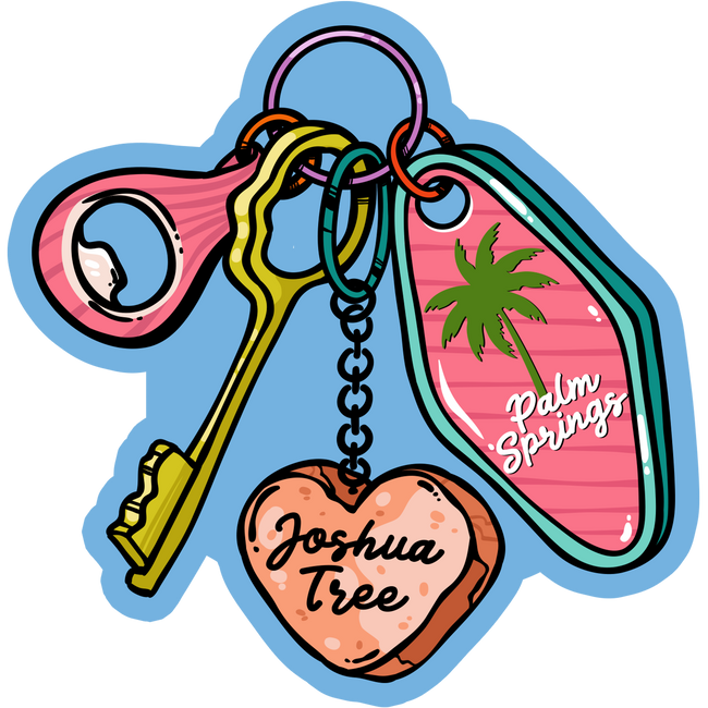 Palm Springs Vinyl Waterproof Sticker