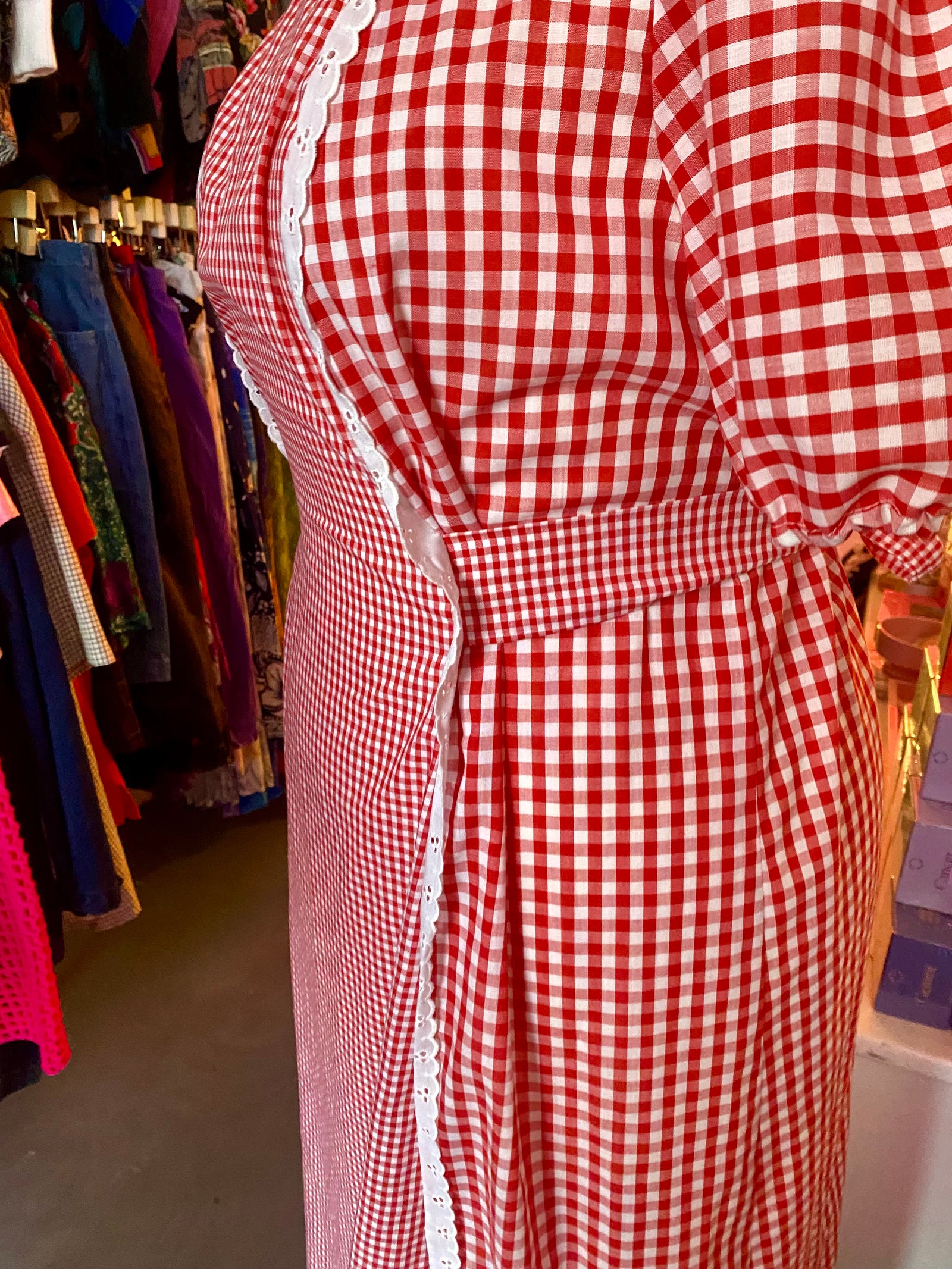 Handmade 1970's Gingham Maxi - 2X