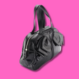 YSL Patent Leather Bowler Bag with Bow Detail - Final Sale