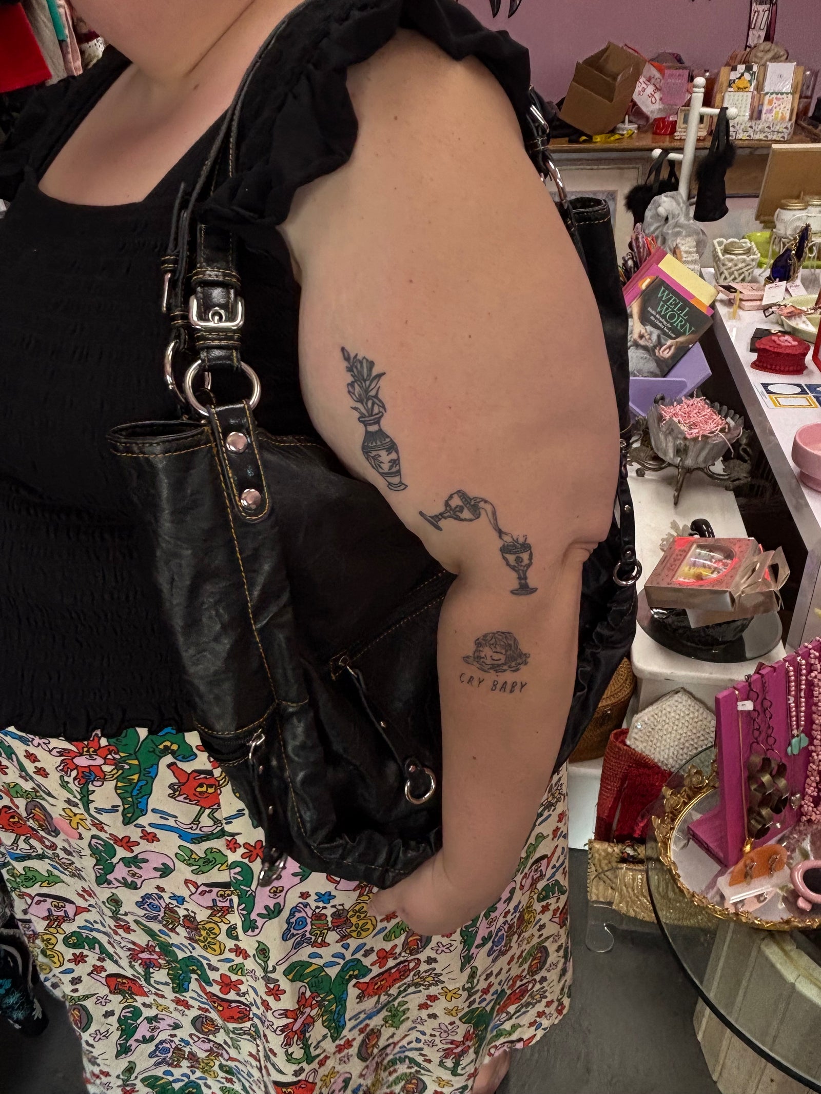 Y2K Leather Bag with O-Rings