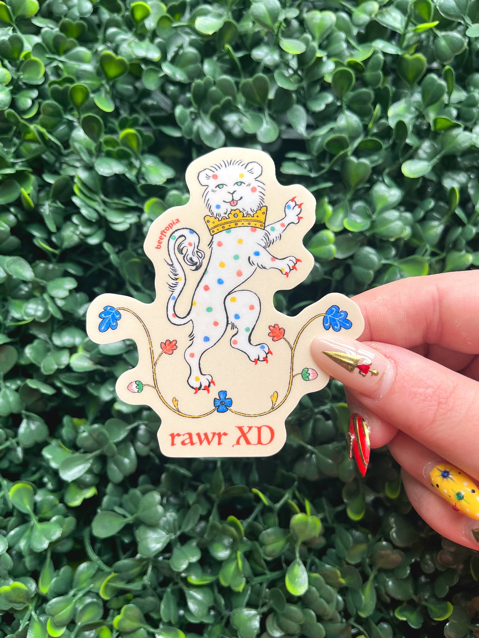Rawr XD Medieval Lion Waterproof Vinyl Sticker
