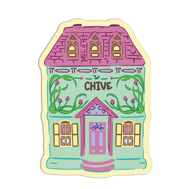 Chive Spice Jar House Textured Sticker