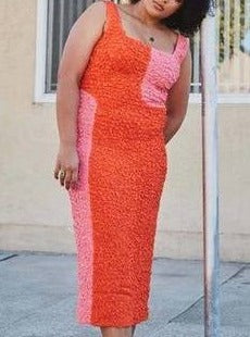 Mara Hoffman Sloan Dress in Orange Color Way - 2X (Final Sale)