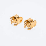 Mini Claw Clip Hoop Earrings - Available in Gold or Stainless Steel