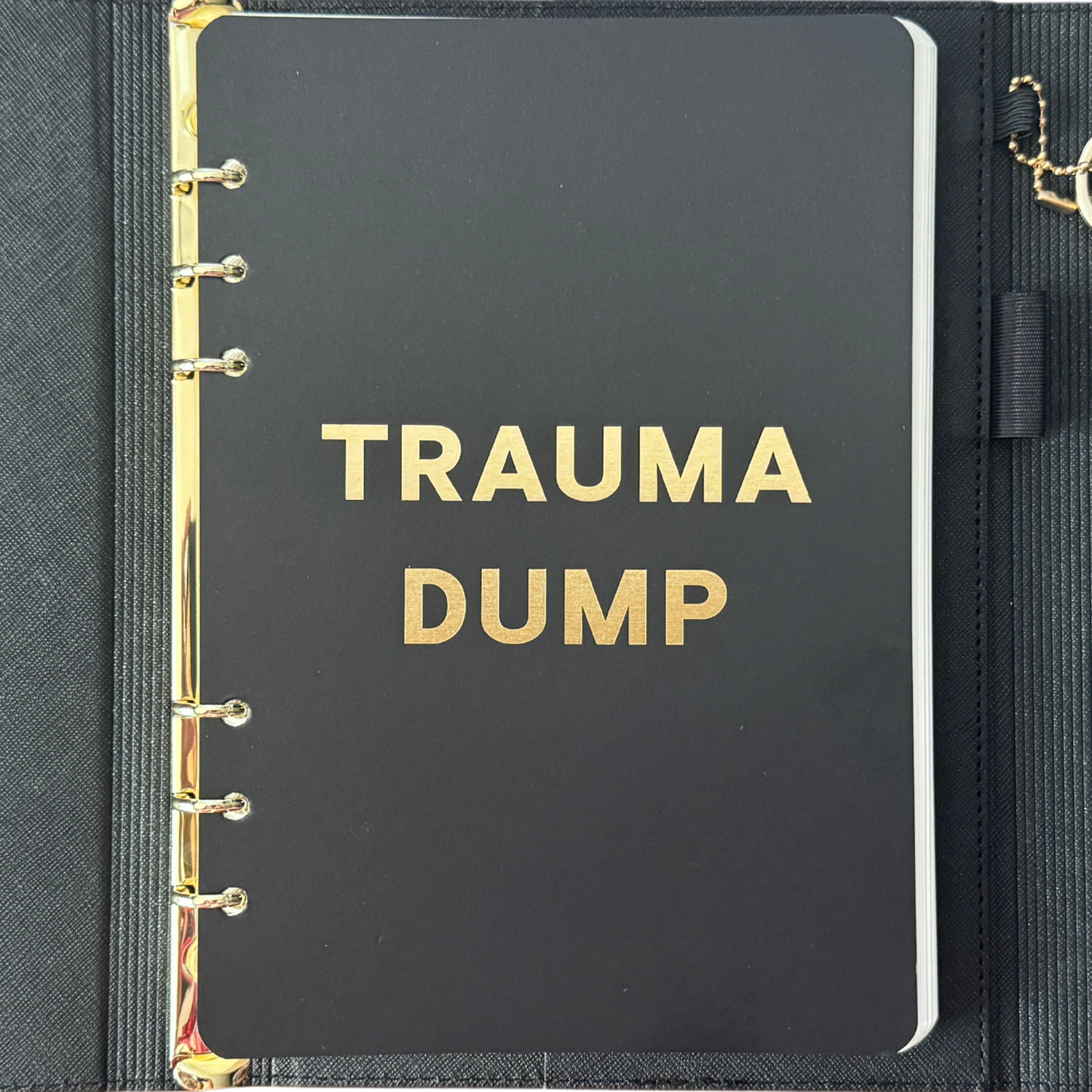 Trauma Dump Vegan Leather Journal Folio (gifts, journals)