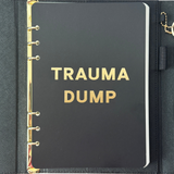 Trauma Dump Vegan Leather Journal Folio (gifts, journals)