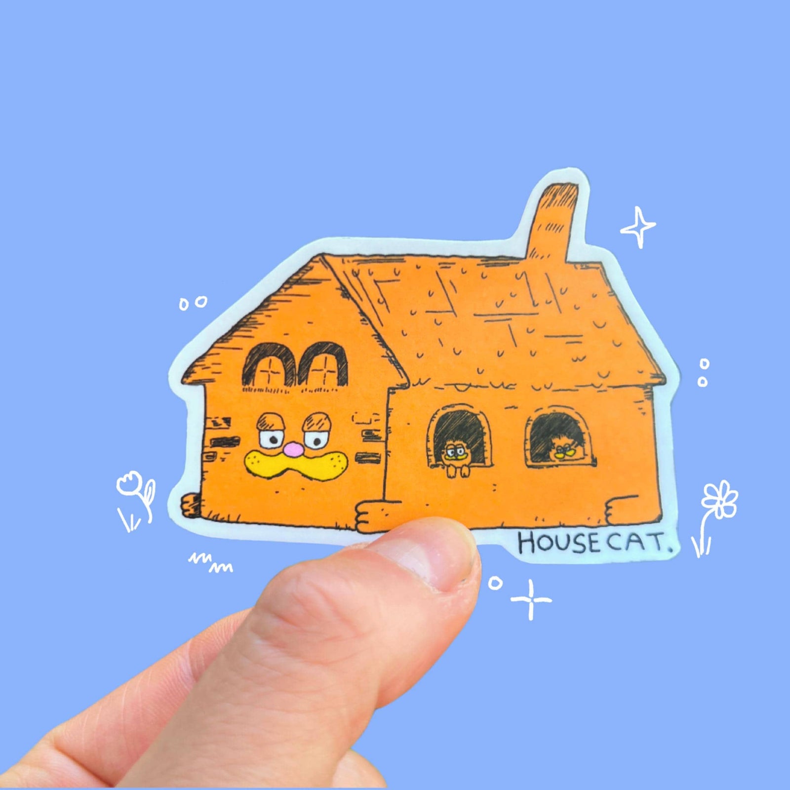 Orange Housecat Sticker