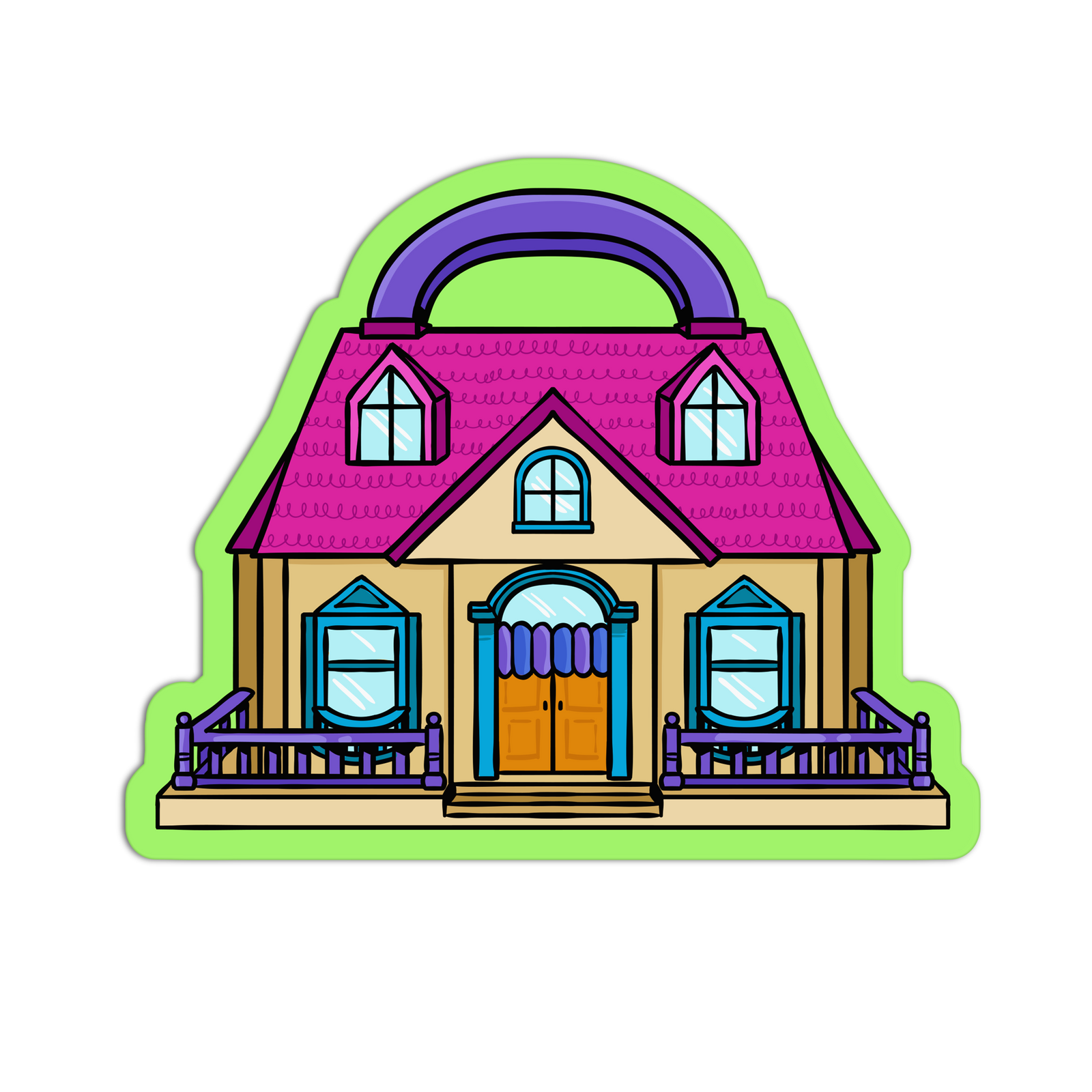 90's Stuff Doll House Vinyl Textured Sticker