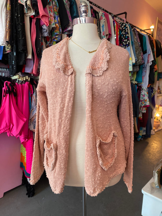 Peachy Keen Knit Cardigan - XL