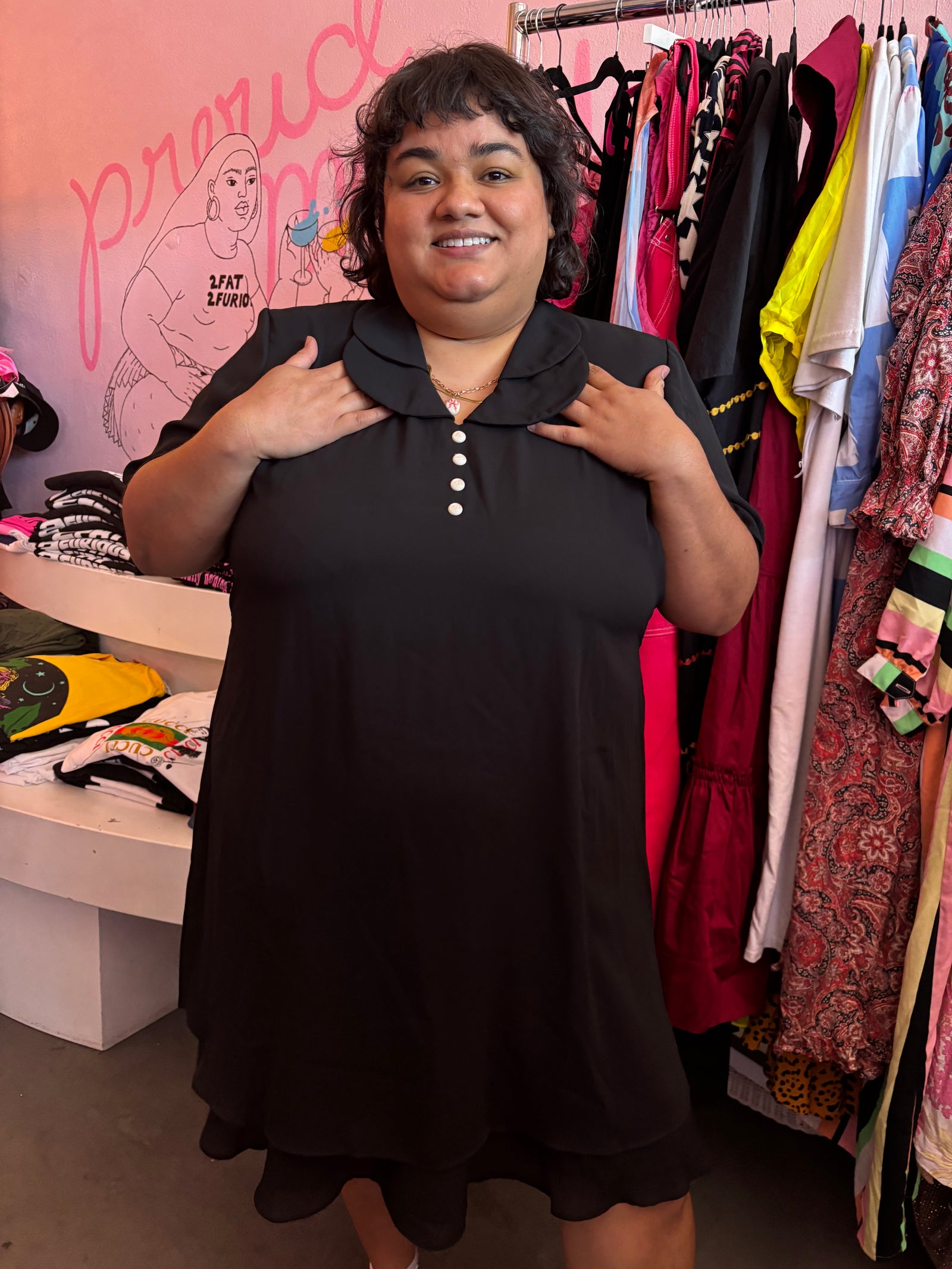 More Jazz Brand Vintage Black Tea Dress