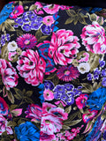 80's Maximilist Floral Midi Skirt - fits like a 16/18