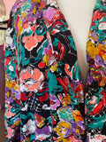 80’s Floral Longline Blazer - Size 22