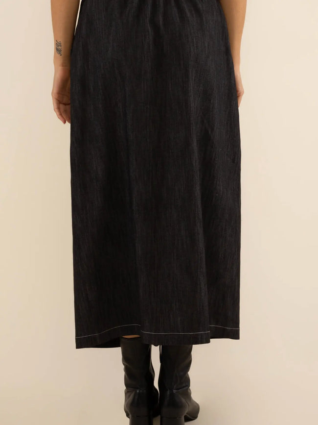 Laney Denim Skirt in Black