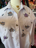 Tea Time Button up - 1X (oversized fit)