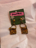 Rare Vintage Chain Link Purse Earrings