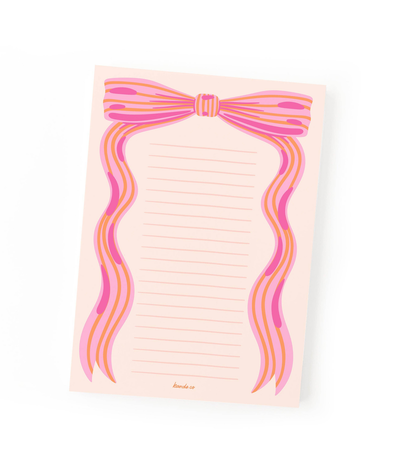 Coquette Pink Bow Notepad