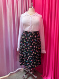Sag Harbor Floral Button Midi Skirt