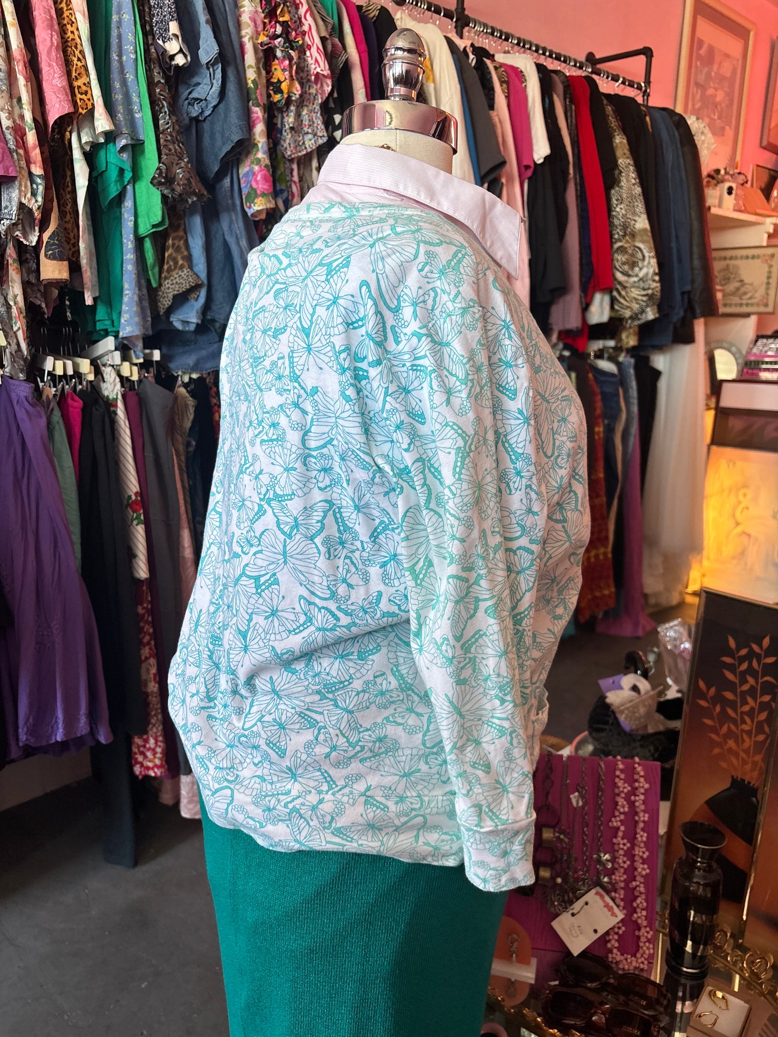 Y2K Cotton Butterfly Cardigan