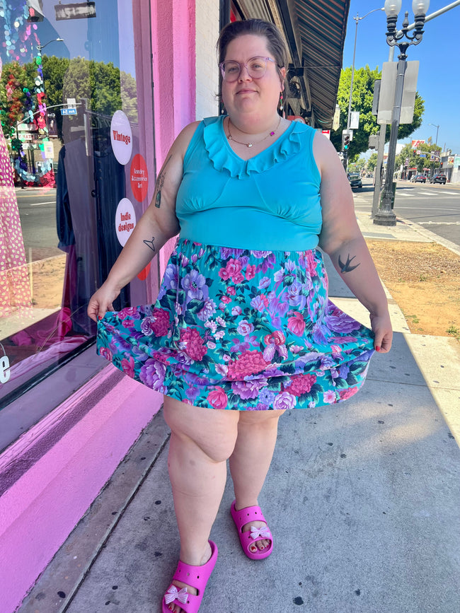 Handmade Bisexual Floral Skirt - 4X/5X