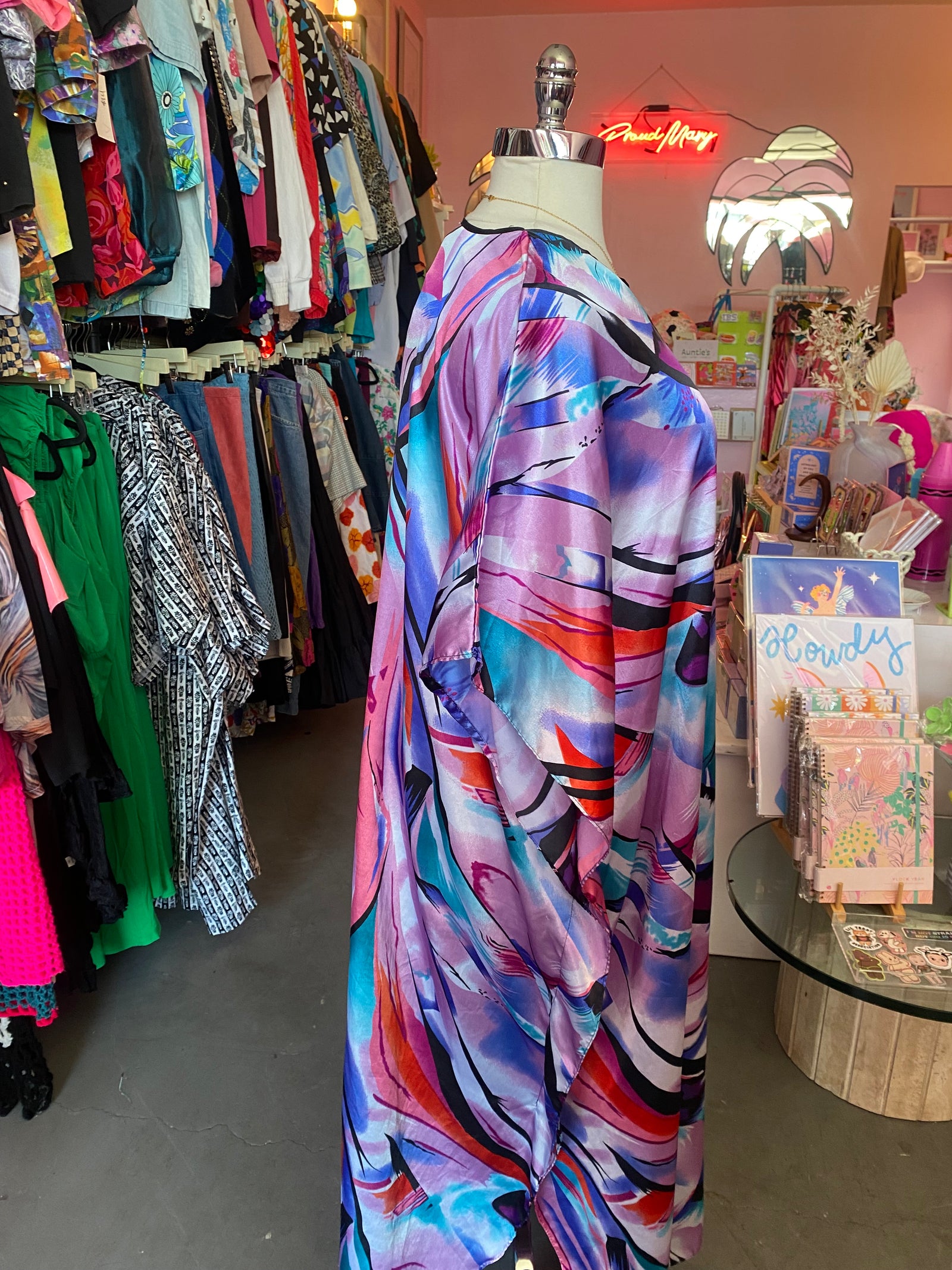 Watercolor Sateen Caftan