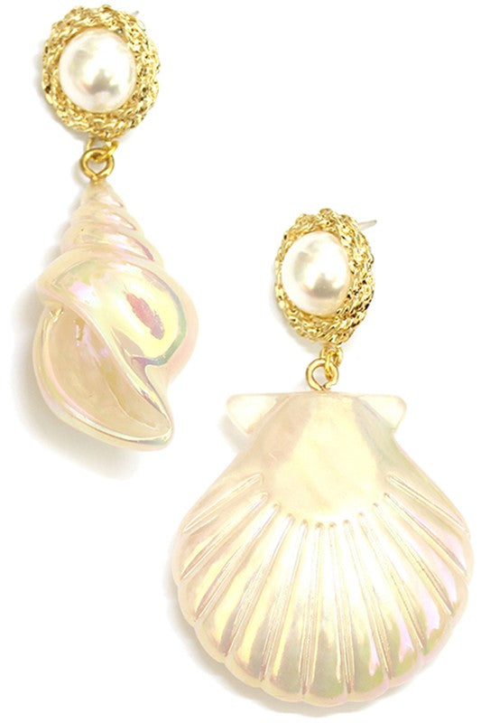 Seashell Statement Earrings