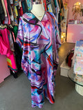 Watercolor Sateen Caftan