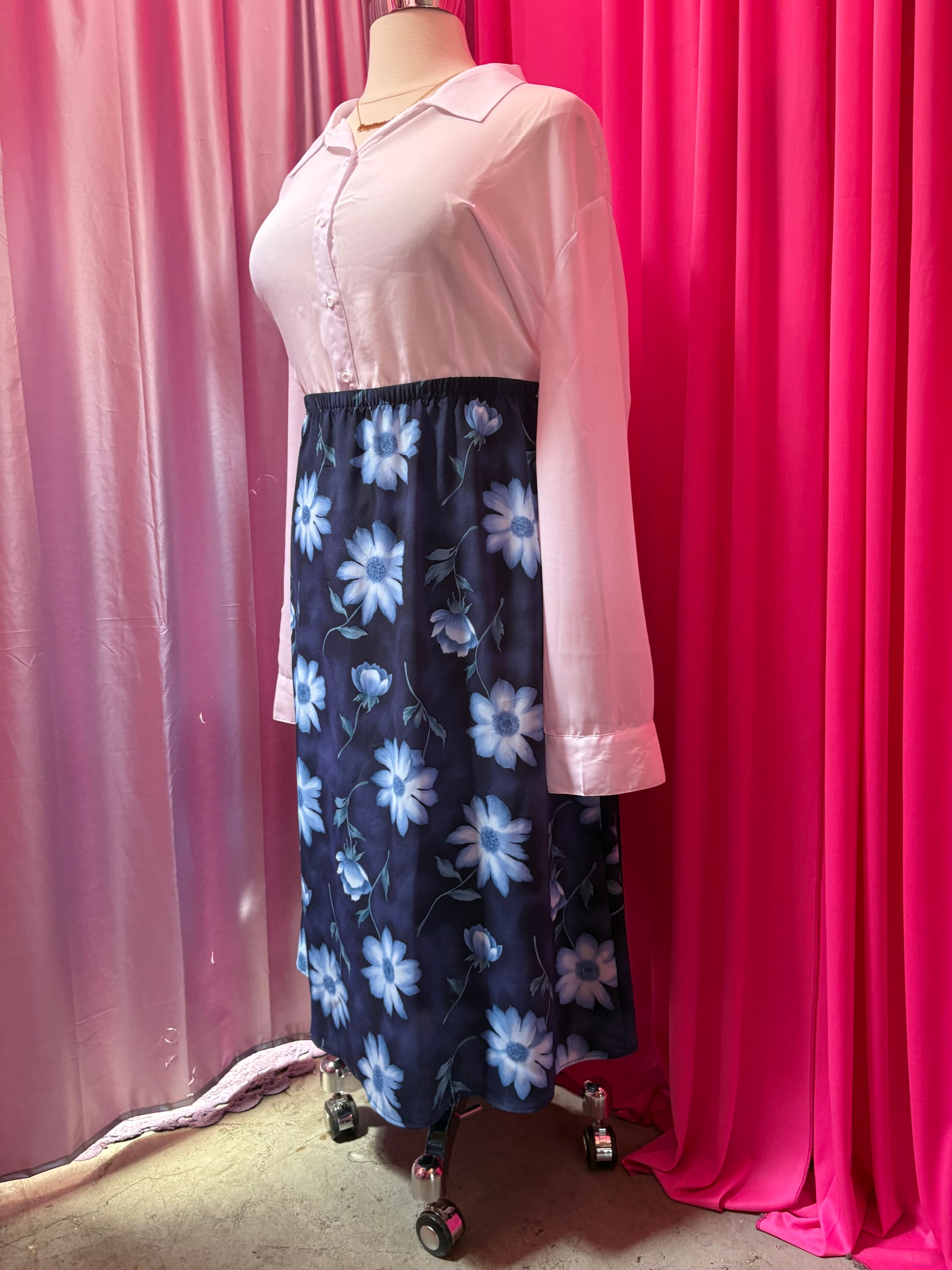 The Blue Period Midi Skirt